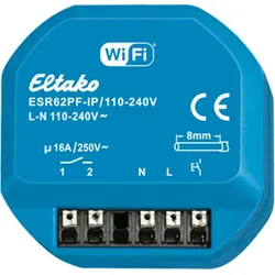 Eltako 30062004 Stromstoß-Schaltrelais IP über Wi-Fi ESR62PF-IP/110-240V, 1 Schließer potenzialfrei 16A, Apple Home zertifiziert, REST-API, built for Matter