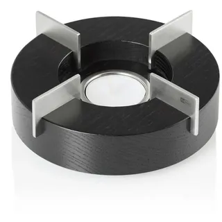 AdHoc Stövchen und Speisenwärmer TUTO 14,5 cm Eschenholz schwarz und Edelstahl