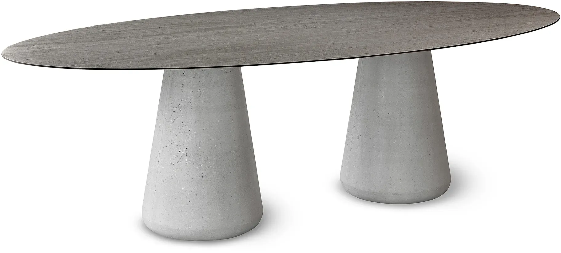 Solpuri Queen Dining Tisch Beton/Aluminium/Keramik Travertin Ivory-Cream oval