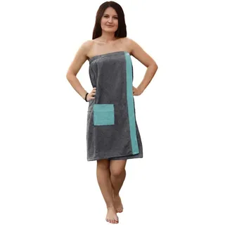 JEMIDI Saunakilt für Damen - Saunatuch Damen aus Baumwolle - Saunahandtuch mit Tasche - Sauna Kilt für Frauen - Handtuchkleid - Sauna Tuch Saunakleid Handtuch Frauen