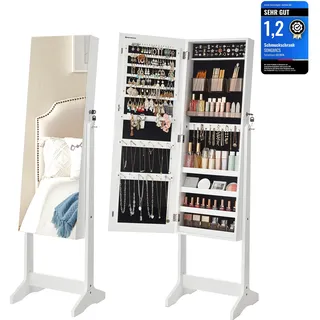 Songmics JJC002W01 Schmuckkästchen weiß