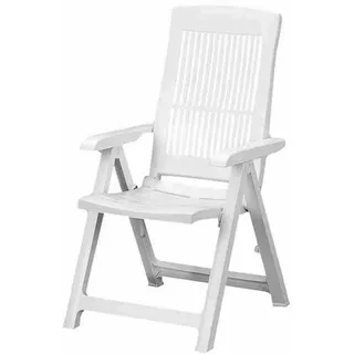 PROGARDEN Tampa Klappsessel 60 x 61 x 109 cm weiß