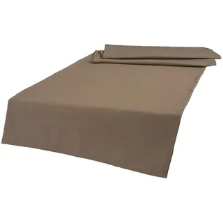 beties Tischläufer Wunschton (1-tlg, 1 Stück Tischläufer), XL Tischläufer ca. 40x220 cm, unifarben, einfarbig deep-taupe braun 40 cm x 220 cm