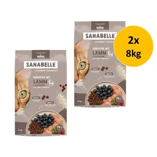 Sanabelle Sensitive mit Lamm | 2x 8kg Katzenfutter Sparpack