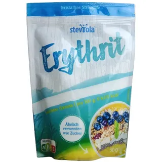 Steviola | Erythrit weiß | Natürliche Tafelsüße auf Basis von Erythrit | Geeignet für Speisen und Getränke | Vegan | Süße ohne Zucker | 500g