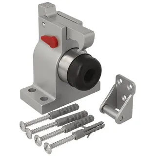 MS Beschläge Türstopper Türfeststeller Feststellhaken Aluminiumguss Bodentürstopper Türpuffer