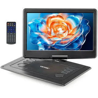 Vevor Tragbarer DVD-Player mit 396 mm HD-Drehbildschirm 4,5-5 Stunden Laufzeit