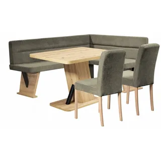 Home Affaire Eckbankgruppe »Laros Sitzgruppe, Eckbank, Stühle, Tisch«, (Set, 4tlg Set), perfekt für Küche, Esszimmer, Wohnzimmer, Bestseller, braun