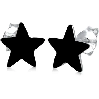 Elli Ohrstecker Stern Astro schwarz 925 Sterling Silber onesize