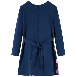 vidaXL Kinderkleid mit Langen Ärmeln Marineblau 128