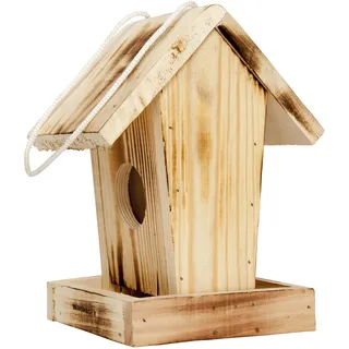 Windhager Vogelfutter-Silo Cottage, Vogelfutterhaus, Futtersilo, Futterstation, Vogelhaus, 18,5 x 14,5 x 23,5 cm, 06912, Holz