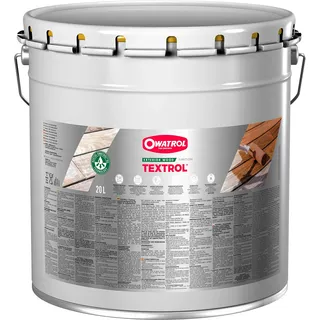 OWATROL – TEXTROL – 20 L – Eiche hell – Holzsättiger für den Außenbereich auf natürlicher Pflanzenölbasis für Holzhäuser, Zäune, Gartenhäuser, Holzfassaden, Holz im Außenbereich – Holzschutzöl für Terrassen und Möbel