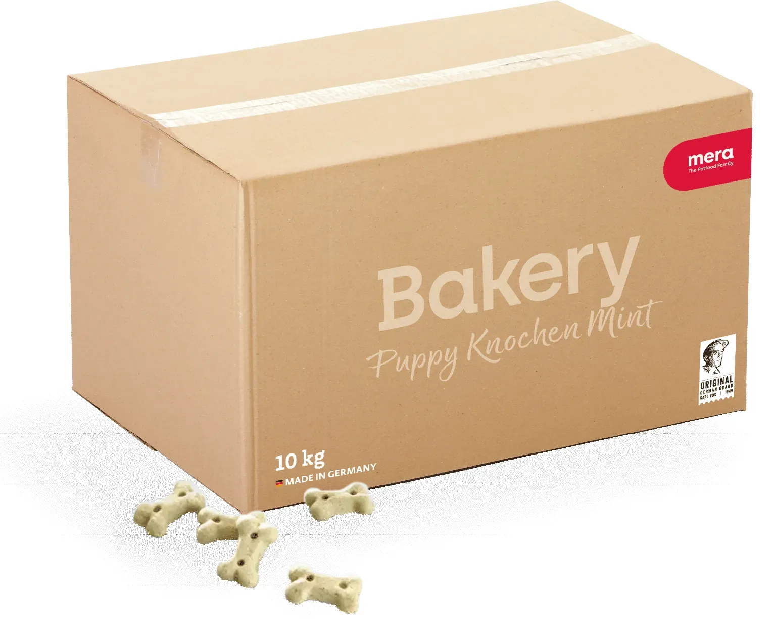 mera Bakery Puppy Knochen Mint Leckerli für Hunde | Die schmackhafte Belohnung | Welpensnacks | Lecker und gesund belohnen, trainieren und verwöhnen 10kg