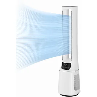 Midea MFP-120 (WH) 2 in 1 Turmventilator Leise 38dB Luftreiniger CADR 120 für 47.6 m2 LED Display Fernbedienung Oszillation 12H Timer Weiß