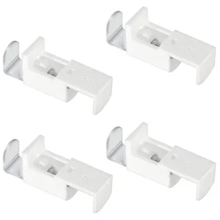 4 Stück Klemmträger Plissee Halterung Verstellbereich 20 Mm, Ersatzteile Klemmfix Halterung Spannschuhe, Für Doppelrollo Weiß