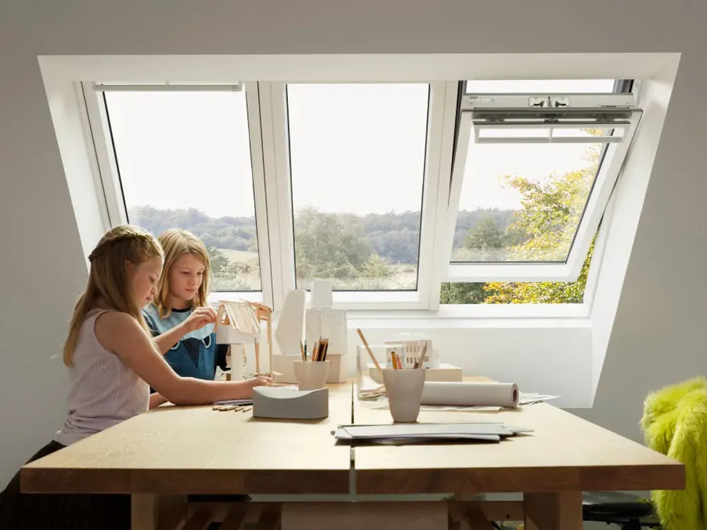 VELUX Lichtlösung Holz Alu 3-in-1 GGLS FFKF06 2070 weiß lack THERMO Uw-Wert: 1,3