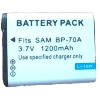 Amsahr Digital Replacement Camera and Camcorder Battery for Samsung BP-70A, BP70A, AQ100