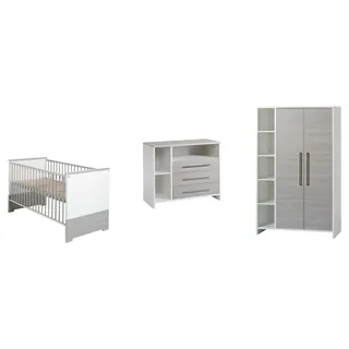 Schardt Kinderzimmer Eco Silber 3-tlg. mit 2-türigem Schrank