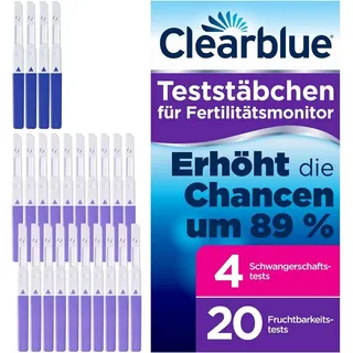 Clearblue Ovulationstest Fertilitätsmonitor Teststäbchen - 20St. + 4 Schwangerschaftstests, 1 tlg.