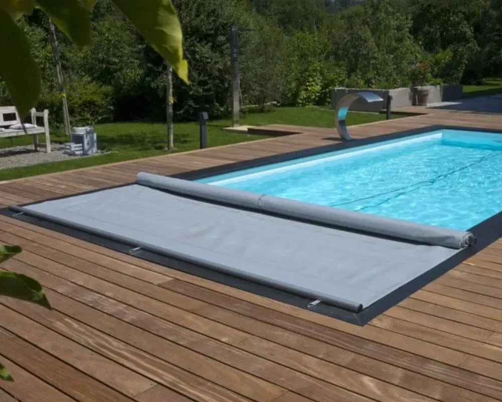 BAC Rollschutz Swisstop Schwimmbad Sicherheitsabdeckung per m2  ,Farbe: hellblau