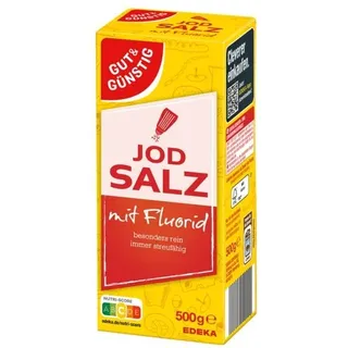 Gut&Günstig JODSALZ mit Flourid Salz, 500,0 g