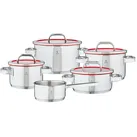 WMF Topfset  5-teilig  Function 4 , silber , Edelstahl , Maße (cm): B: 32 H: 30