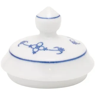 Kahla 412201A75056X Blau Saks Deckel zur Zuckerdose 0,25 l | Zuckerschalen-Deckel mit Strohblumenmuster aus Porzellan