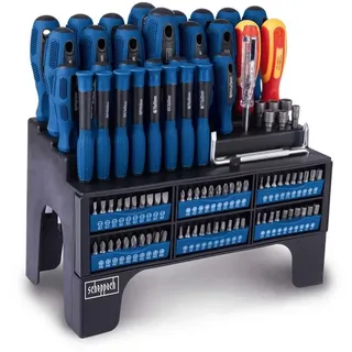 SCHEPPACH Schraubendreher Set 100-teilig CrV Stahl mit magnetischer Spitze VDE