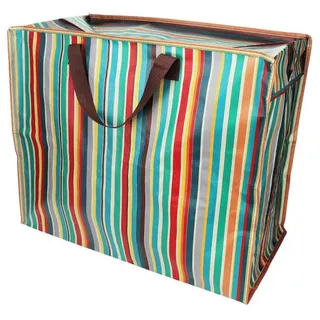 Rex London XXL Riesentasche Retro 70s Stripes Aufbewahrungstasche gestreift mit Reißverschluss Streifen ca. 58×28×48 cm