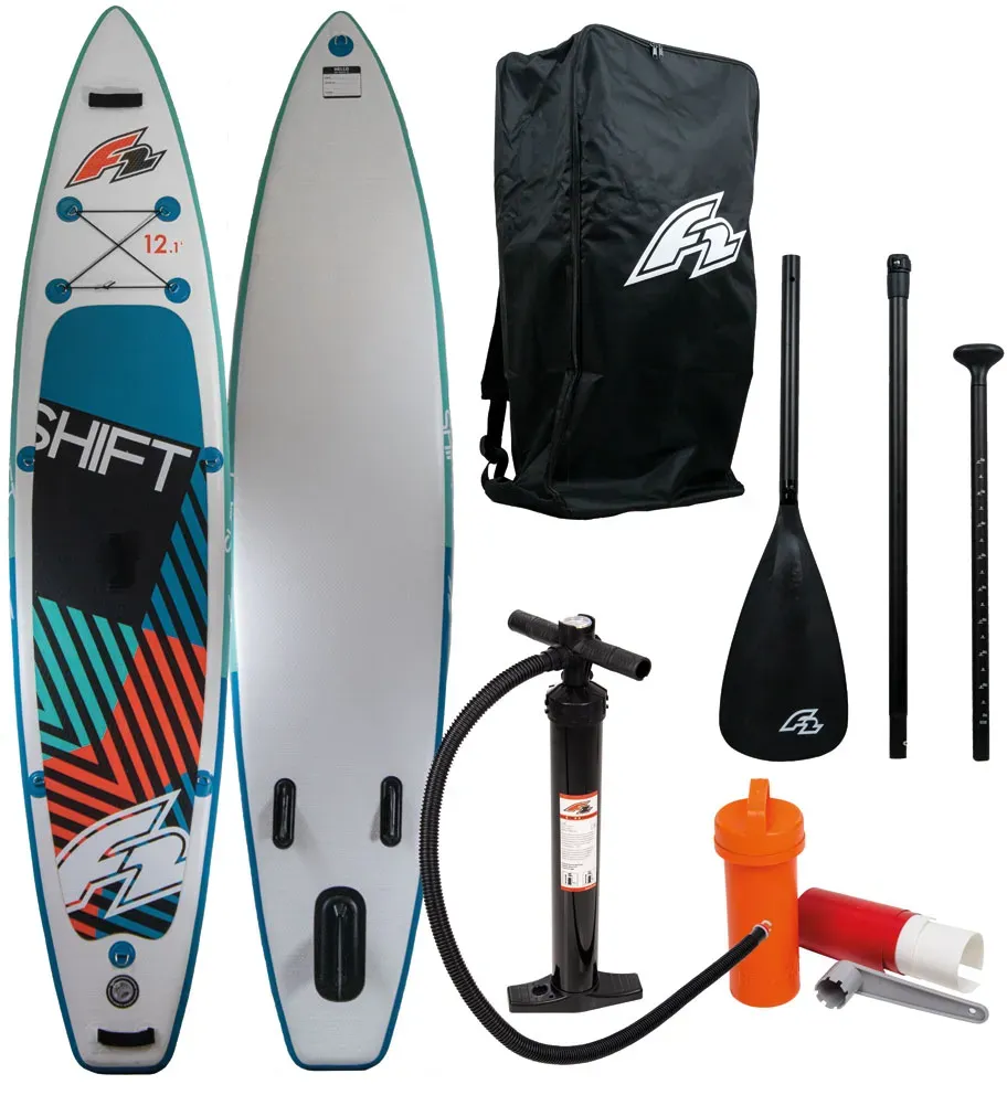 F2 Kinder Stand Up Paddle 3,7m lang, Shift blue 12,1"