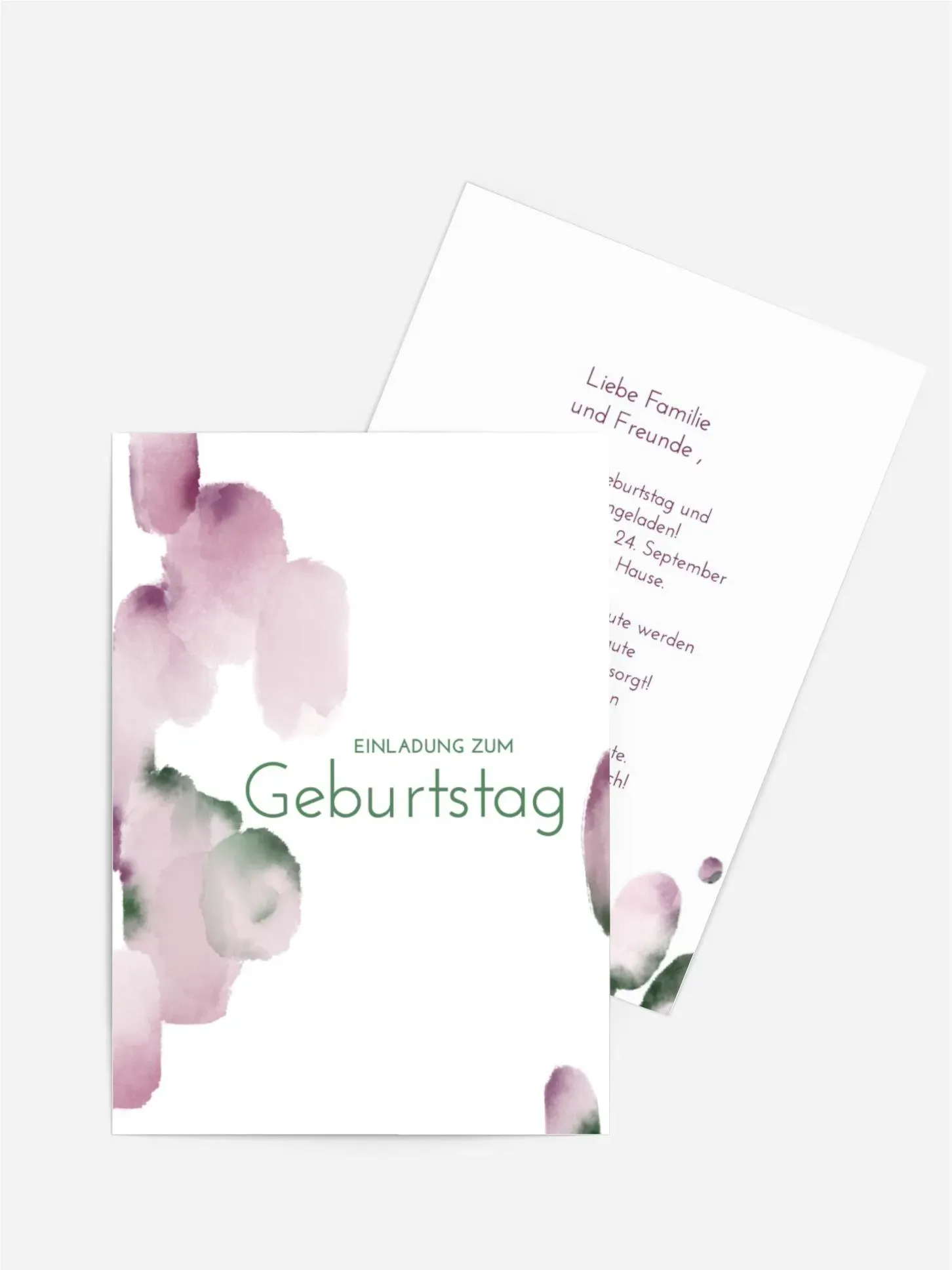 Geburtstagseinladung selbst gestalten mit Spruch und Fotos im Onlinedesigner bei Meine-Kartenmanufaktur.de
