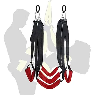 Swing with Ultra-Wide Cushions, can be Loaded with 200 kg of Adjustable Ropes, Comfortable Swing Hanging on The Ceiling and Door