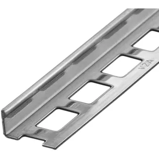 Proline Fliesenschiene als Winkelprofil, Edelstahl (v2a) gebürstet, Länge 2,50 m 11 mm Fliesenprofil