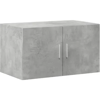 vidaXL Wandschrank, Hängeschrank mit Stauraum, Lagerschrank Wandmontage für Wohnzimmer Schlafzimmer Garage, Aufbewahrungsschrank Schrank, Betongrau Holzwerkstoff