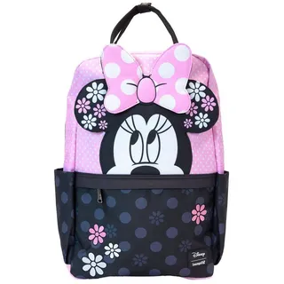 Loungefly Disney Minnie Floral Rock The Dots Rucksack aus Nylon in voller Größe