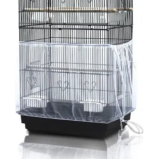 LuxusKollektion Vogelkäfig Vogelkäfig Abdeckung Nylonnetz Verstellbarer Schutz Samenfänger