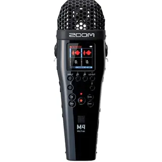 Zoom M4 MicTrak – 32-Bit-Float Field Recorder mit X/Y-Mikrofon – 4-Spur-Audiorecorder für Interviews, Filmton, Podcasts und Musikaufnahmen – Schwarz