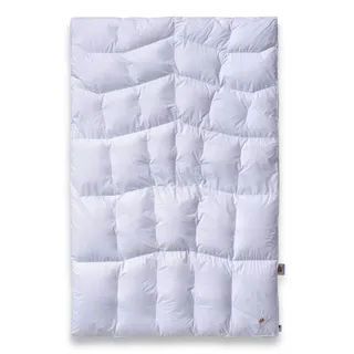 SCHLAFKÖNIG Daunendecke extra warm 135x200 für Winter ® | Winterbettdecke | Atmungsaktiv | Made in Germany