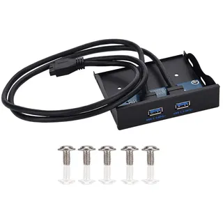 Tangxi FFD2USB-N02 Disketten-Frontplatte 3,5-Zoll-Computergehäuse Floppy Bay 19-polige 2-polige Schnittstelle USB3.0 Floppy Dirve Panel PC-Computergehäuse Frontplatte