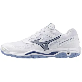 Mizuno WAVE PHANTOM 3 weiß - white/bellwether blue/bel air blue 46.5