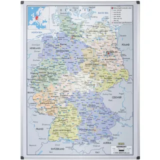 Bi-Office Magnettafel MAP0101002 Deutschlandkarte 120x90cm