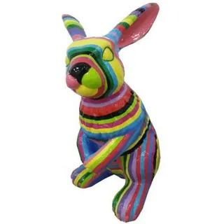 Casa Padrino Skulptur Casa Padrino Luxus Deko Skulptur Hase Mehrfarbig H. 120 cm - Große Deko Figur - XXL Deko Skulptur - XXL Deko Figur - XXL Tierfigur - Wohnzimmer Deko - Garten Deko - Luxus Deko XXL Figuren