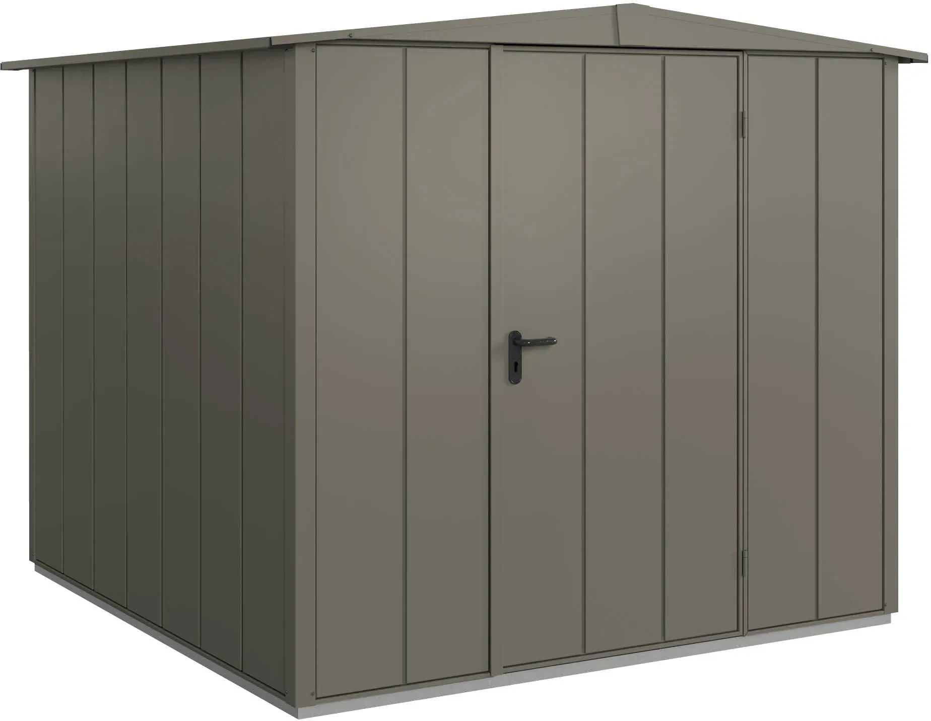 Hörmann Metall-Gerätehaus Berry Modern mit Satteldach Typ 2, 259 x 248 cm,quarzgrau,6,4 m2