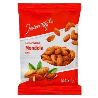 JedenTag Mandeln ohne Schale, naturbelassen, roh, 200 g