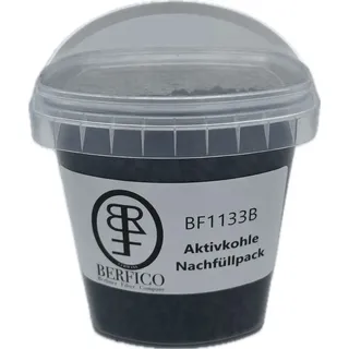 berfico 400g Aktivkohlegranulat/Nachfüllpack für Dunstabzugshauben-Ersatzfilter/Luftreinigung/Ideal zum selbst Nachfüllen/Herstellerqualität / Nachfüllpack Dunstabzugshauben-Ersatzfilter / Luftreinigung/ Ideal Nachfüllen / Herstellerqualität