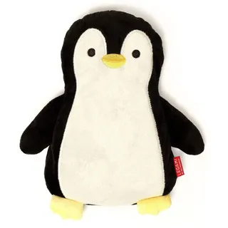 Legami - Warm Cuddles, Thermokissen aus Leinen, getrocknete Lavendelblüten, Polyester und Baumwolle, Gebt dir Relax, Penguin Motiv, 29 x 26,5 cm