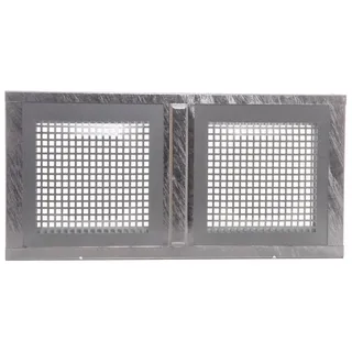 ACO Severin Ahlmann GmbH & Co. KG Kellerfenster MARKANT Stahlkellerfenster 2 Flügel verzinkt + ESG + Schutzgitter, Gitter und Flügel separat schwenkbar, Größe: 80x40cm inkl. Maueranker silberfarben