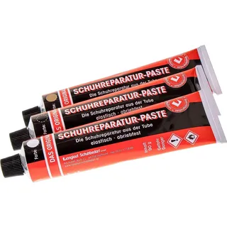 Schuhreparatur aus der Tube - Das Original - 3er Set Reparaturpaste Schuhe und Schuhsohlen - Schuhreparatur Set - Flüssiggummi für Schuhe - Absatz Reparatur - Schuhsohlen Reparaturpaste Skater Schuhe