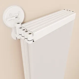Aeovot Faltbarer Duschvorhang Transparent mit Saugnapf - Schimmelresistent, Duschvorhangstange L/U Form - Ohne Bohren, Einstellbarer Winkel, Vorhang Dusche Wasserdicht für Badewanne(70 cm/27.6 in)