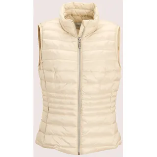 Madeleine Kurzweste MADELEINE "Steppweste Verkürzte Steppweste für Damen", Damen, Gr. 46, weiß (perlweiß), Obermaterial: 100% Polyamid PA., Modern, Westen, Steppweste